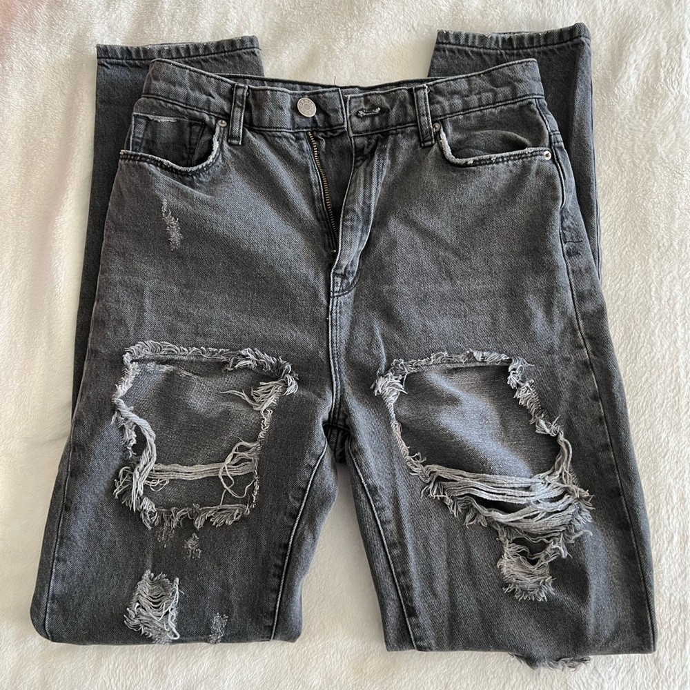 BDG Super High Rise Ripped Mom Jeans